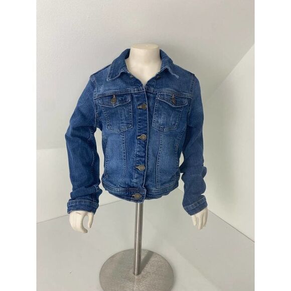 GAP Kids Jean Jacket Blue Distressed - Large - Picture 1 of 9